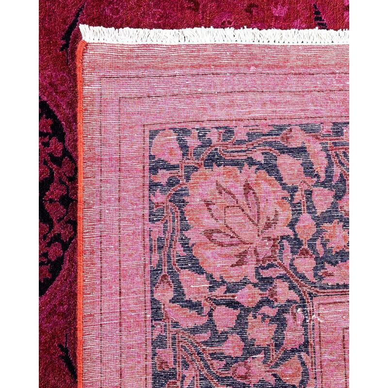 Fine Vibrance, One-of-a-Kind Hand-Knotted Area Rug - Pink, 6' 1" x 9' 2" - 6' 1" x 9' 2"