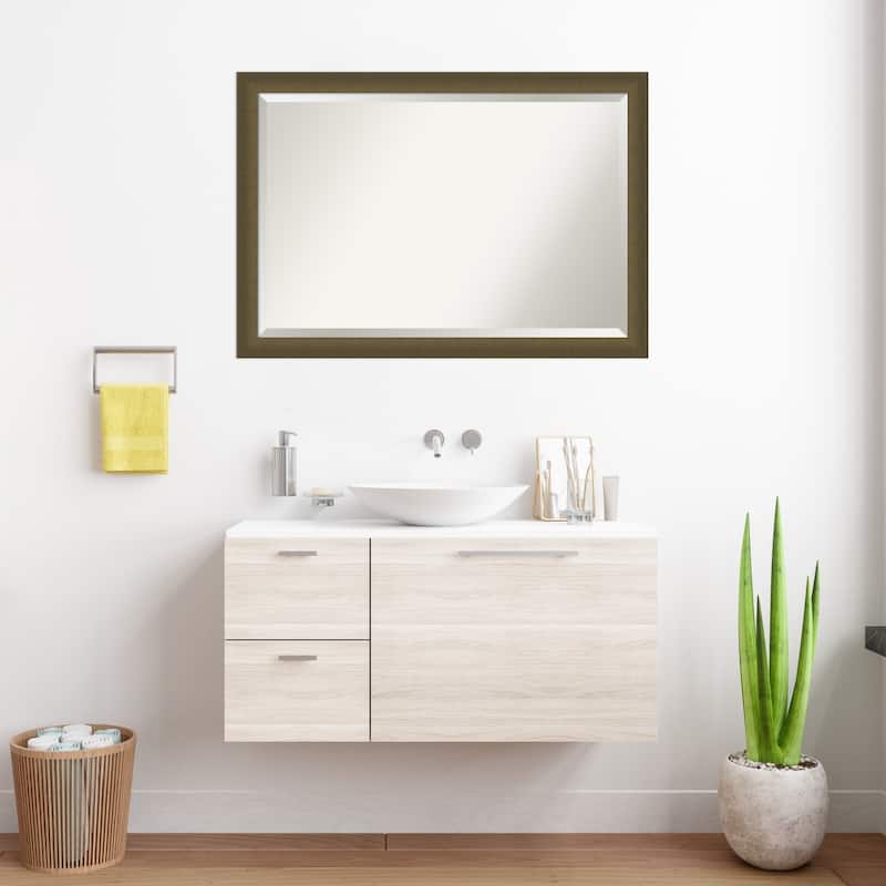 Blaine Narrow Beveled Framed Bathroom Vanity Wall Mirror