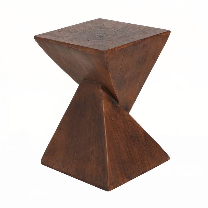 outdoor GEOMETRIC MGO SIDE TABLE,DARK BROWN COLOR