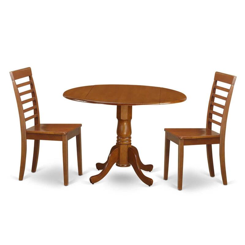 Kitchen Dinette Set - 5 Piece Table and Chair Set - Modern Design - Asian Hardwood