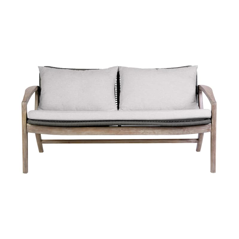Brighton Solid Wood and Rope 4-Piece Chat Set