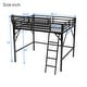 preview thumbnail 4 of 12, Metal Loft Bed with Storage Shelves and Ladder