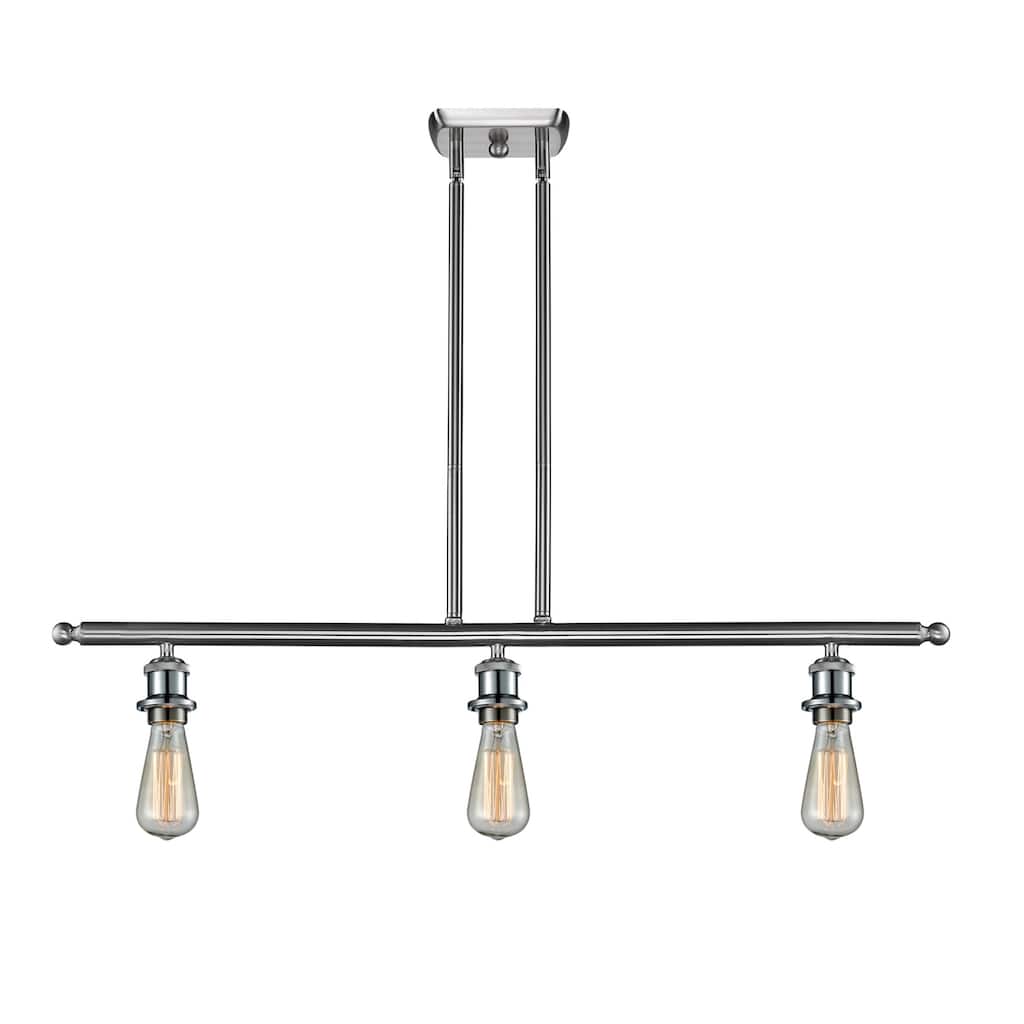 Innovations Lighting Bare Bulb 3 Light 36" Wide Linear Chandelier