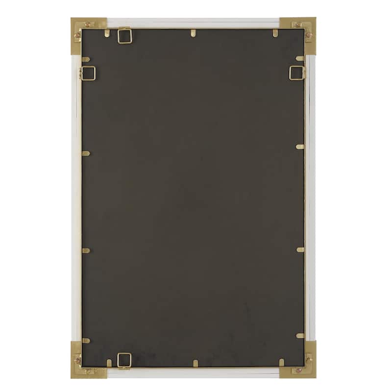 Uttermost Malik White & Gold Mirror - 27"W X 39"H X 2"D