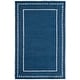 preview thumbnail 26 of 127, SAFAVIEH Handmade Bella Alverta Dotted Border Wool Rug 5' x 8' - Navy Blue/Ivory