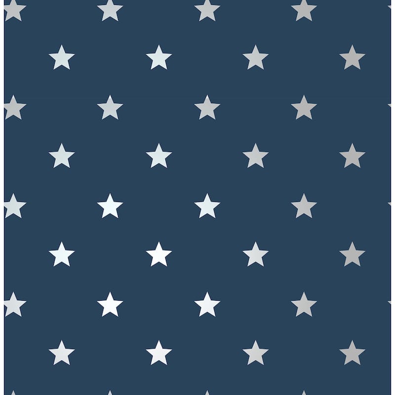 Advantage Starry Motif Dark Blue Geometric Wallpaper