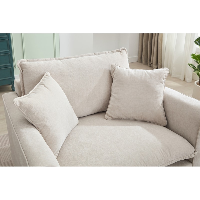 Oversized Armchair, Comfy Chair and a Half Single Sofa with Pillow for Living Room Bedroom