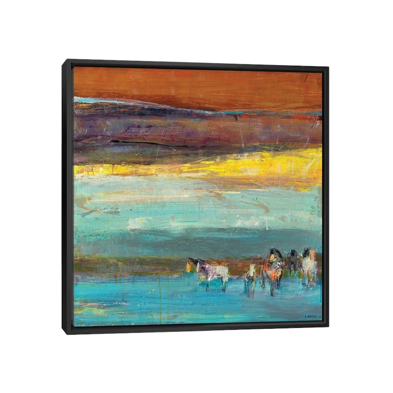 iCanvas "Claire de Lune" by Dominique Samyn Framed Canvas Print - Black - 37x37