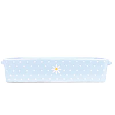 10 Strawberry Street Daisy Polka Dot Rectangular Baker
