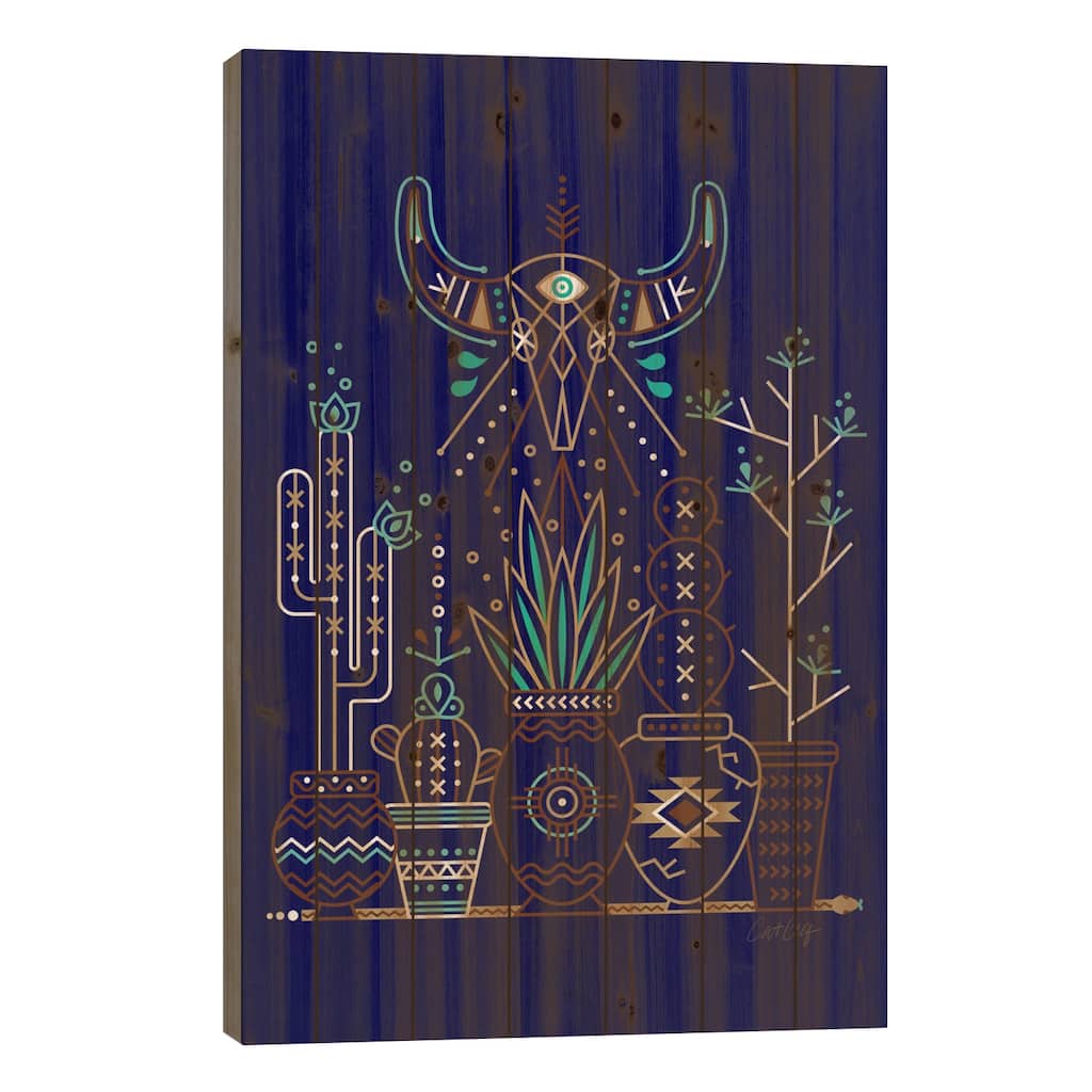 Santa Fe Garden II Print On Wood by Cat Coquillette - Multi-Color
