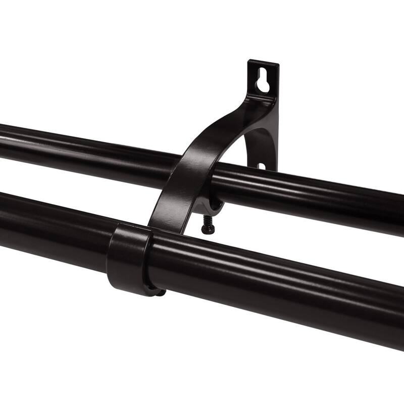 Lumi 1 in. & 3/4 in. Dia. Double Curtain Rod Bracket (4-Pack)