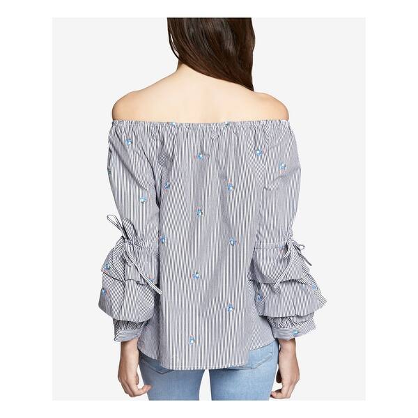 Shop Sanctuary Womens White Off The Shoulder Ruffle Sleeve Off