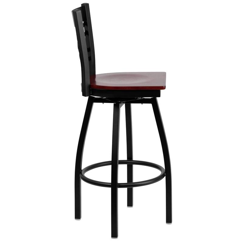 X'' Back Swivel Metal Barstool - 16.5"W x 20.5"D x 44.5"H