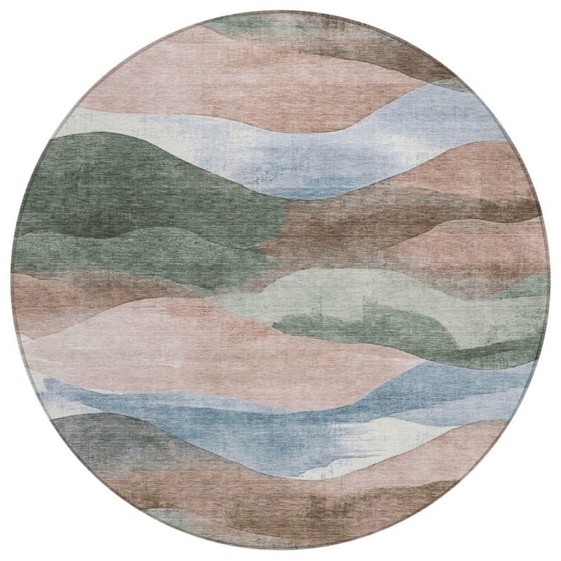 HomeRoots Abstract Transitional Rectangle Outdoor Rug