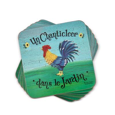 Pimpernel Dans le Jardin Coasters Set of 6 - 4 Inches Sq.