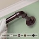 preview thumbnail 10 of 9, InStyleDesign Industrial Steel Pipe 1-inch Adjustable Curtain Rod 120 to 170 inches - bronze