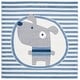 preview thumbnail 5 of 32, SAFAVIEH Carousel Kids Brunhildis Stripe Dog Rug 5'3" Square - Ivory/Blue - Square