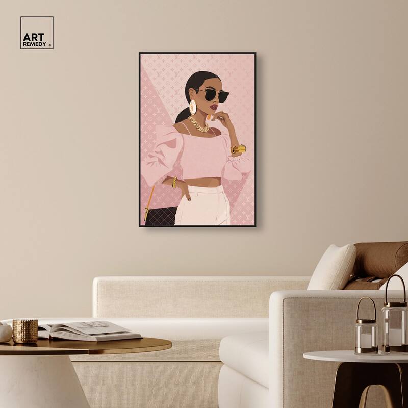 Simple Pink Look Canvas by Art Remedy