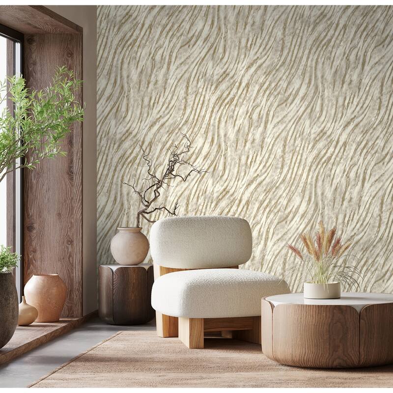 Fine Decor Arran Neutral Swirling Stripe Wallpaper