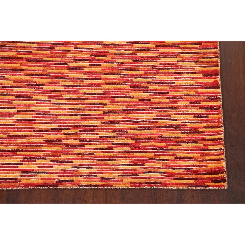 Modern Moroccan Oriental Wool Area Rug Handmade Bedroom Carpet - 5'5" x 7'7"