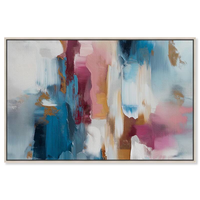 Rosy and Ocean Hues II Canvas by Art Remedy - Silver - 15" x 10"