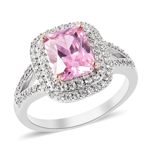 925 Sterling Silver Cubic Zirconia Statement Ring Size 10 Ct 4.61 - Ring 10. Opens flyout.