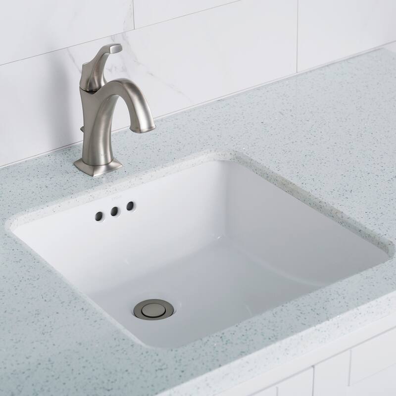 Kraus Elavo 17" Vitreous China Undermount Bathroom Sink with Overflow