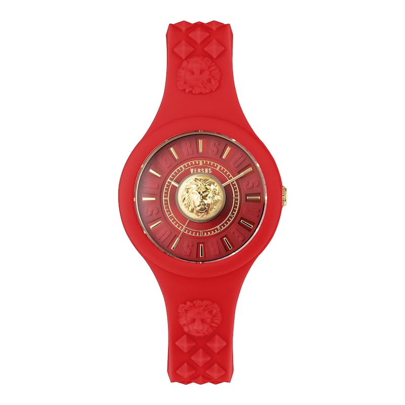 Versus Versace Fire Island Silicone Watch - Red