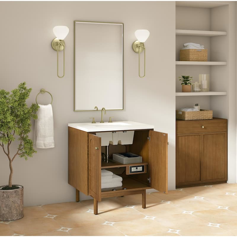 James Martin Vanities 545-V30-3WZ Laurent 30" Single Basin Poplar Wood