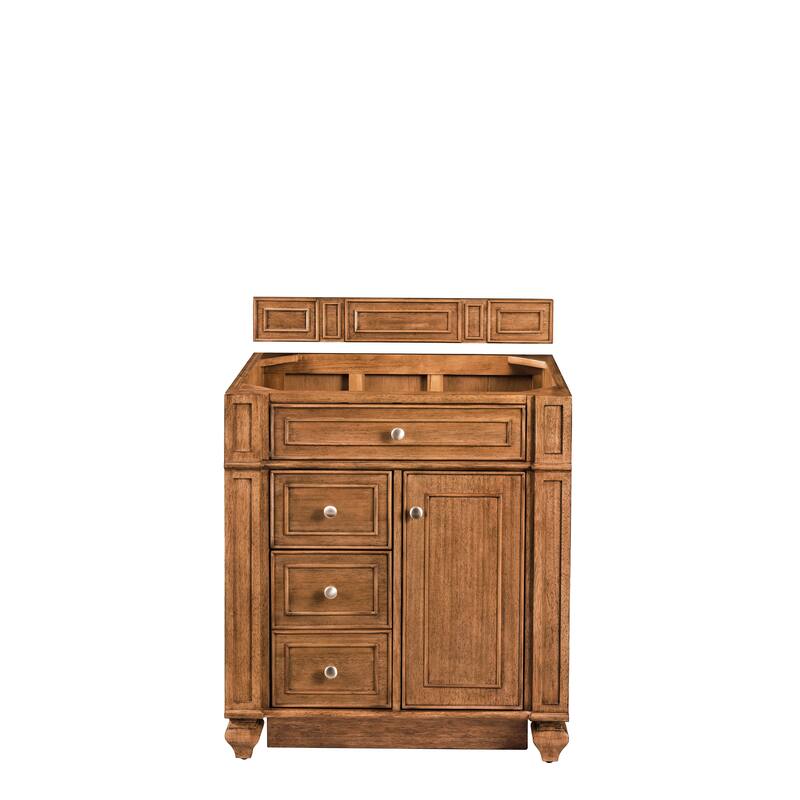James Martin Vanities Bristol 30" Single Vanity, Saddle Brown - Saddle Brown Cabinet Base Only - No Top
