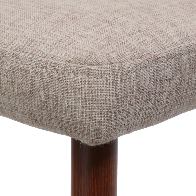 Mid Century Modern Fabric Armless Dining Chairs Set of 2 - Wheat