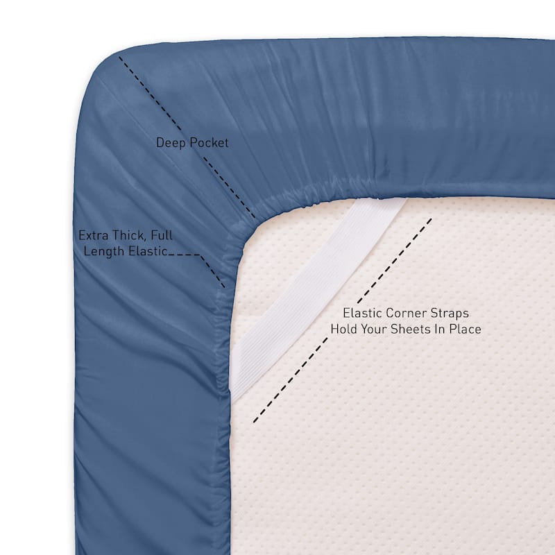 Sweet Home Collection Deep Pocket Soft Microfiber 4-Piece Solid Color Bed Sheet Set