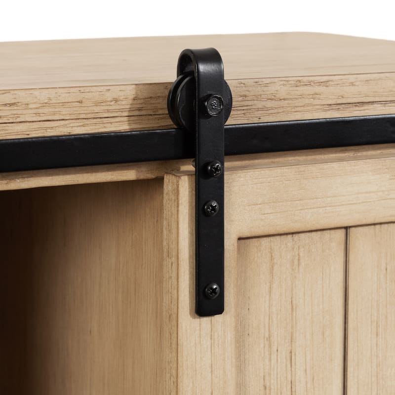 Kate and Laurel Cates Wood Floating Side Table with Cabinet