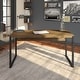 Thumbnail 1, Carbon Loft Jannah Rustic Brown Embossed Writing Desk.