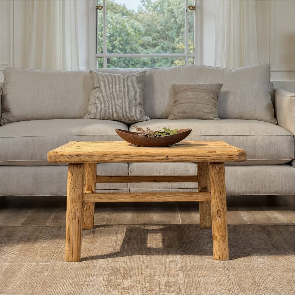 Reclaimed Elm Wood Coffee Table