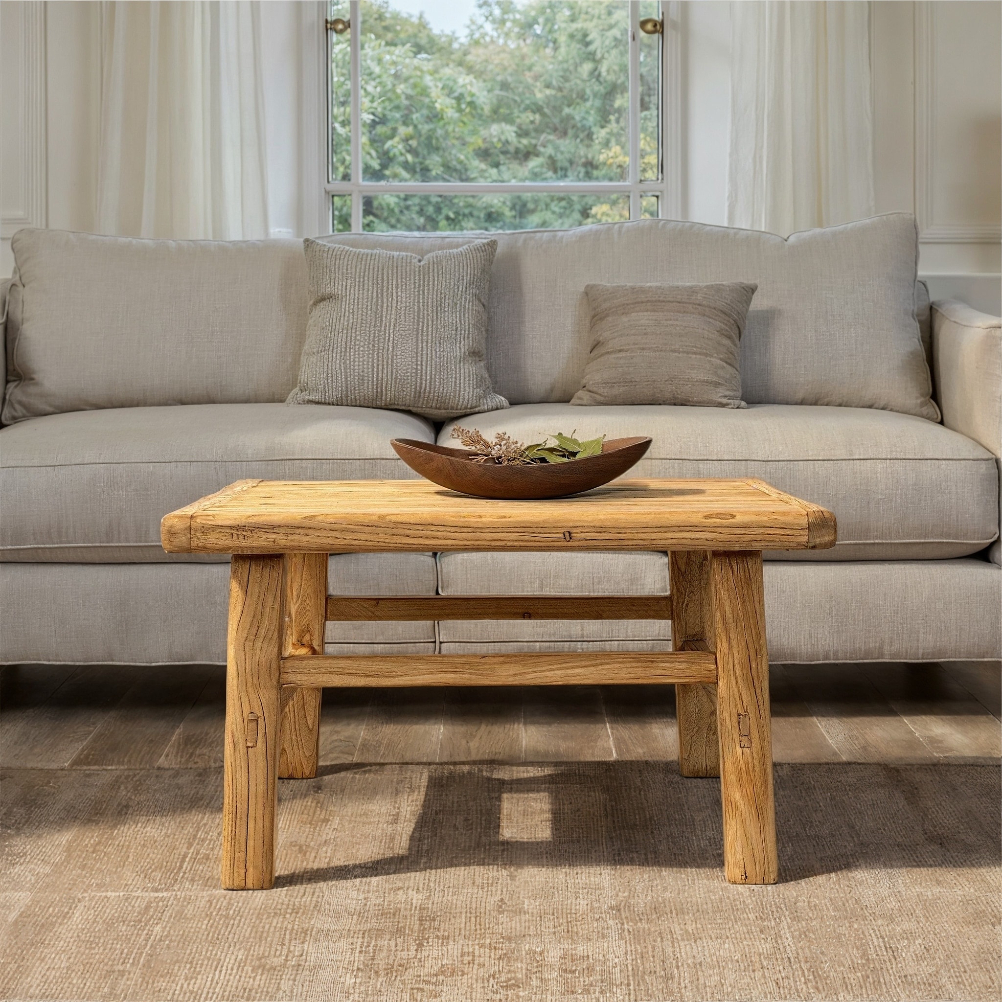 Reclaimed Elm Wood Coffee Table