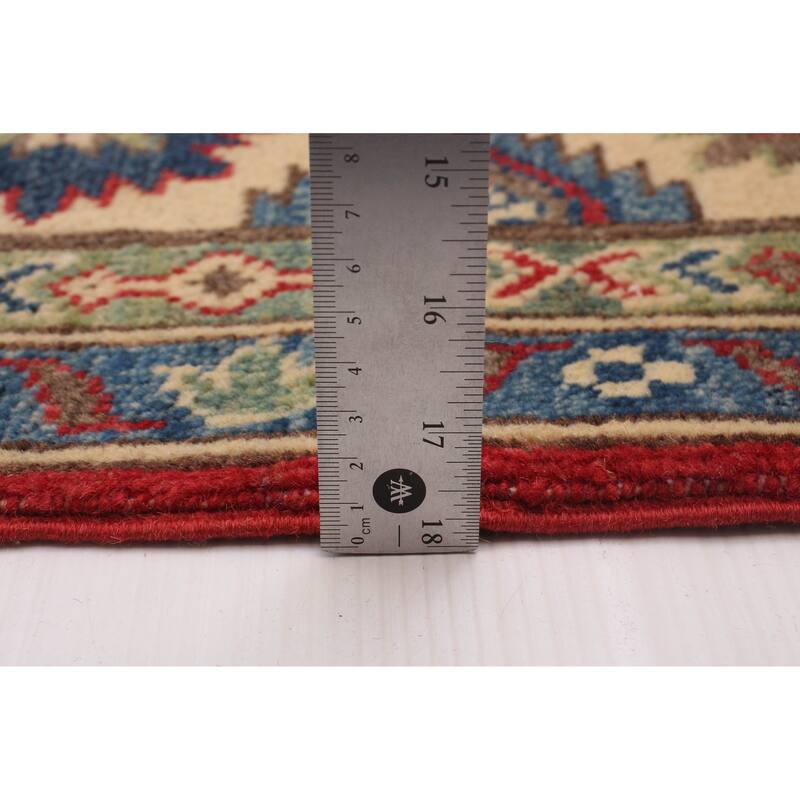 ECARPETGALLERY Hand-knotted Finest Ghazni Blue, Red Wool Rug - 6'6 x 9'7