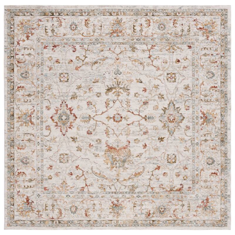 SAFAVIEH Handmade Hamilton Teague Oriental Rug - 6'7" Square - Ivory/Rust