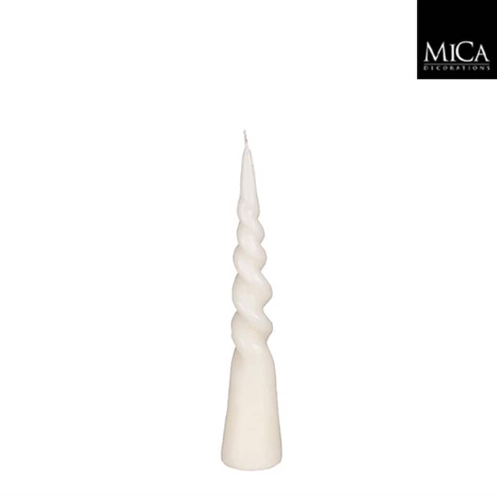 Twist Cone Candle Cream-ST - Burn Time 25 Hours