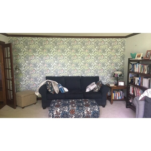 Nuwallpaper Groovy Garden Nosirix Newport reclaimed brick peel and stick vinyl strippable wallpaper (covers 30.75 sq. nosirix