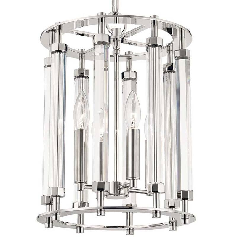 Hudson Valley Lighting Haddon 4 Light 12" Wide Crystal Chandelier - Polished Nickel