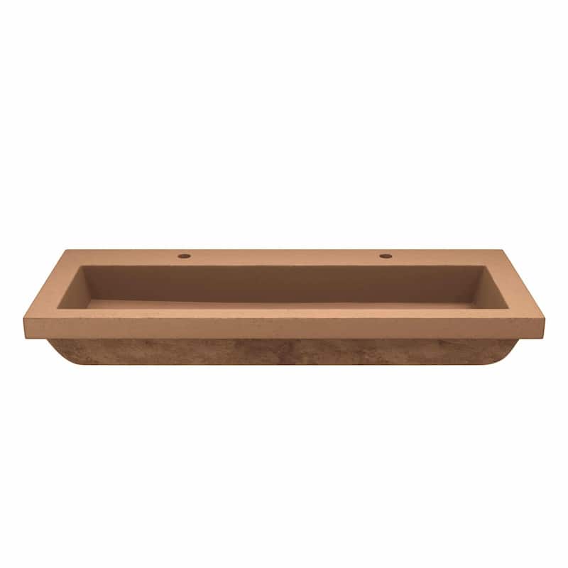 Trough 48-inch NativeStone Drop-in Double Bathroom Sink - 48" x 19" x 5"