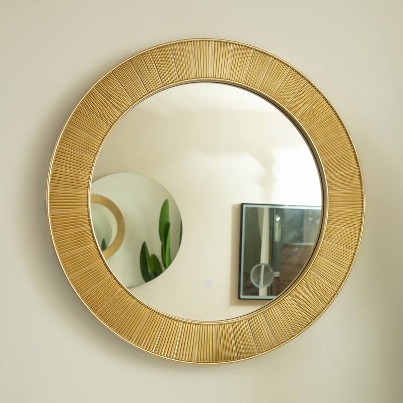 Cyclis Thick Gold Frame PU Art Decorative Mirror - Bathroom, Bedroom, Living Room - Golden,Silver