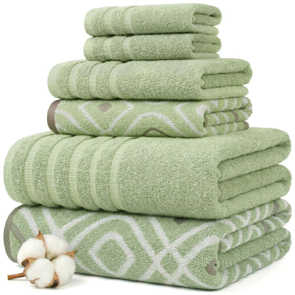 Modern Threads 6-Piece Yarn Dyed Oxford Towel Set