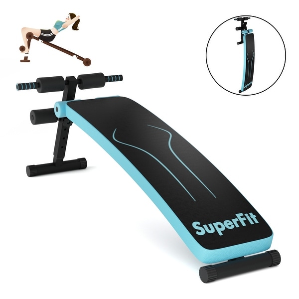SuperFit Folding Weight Bench Adjustable Sit up Board Workout