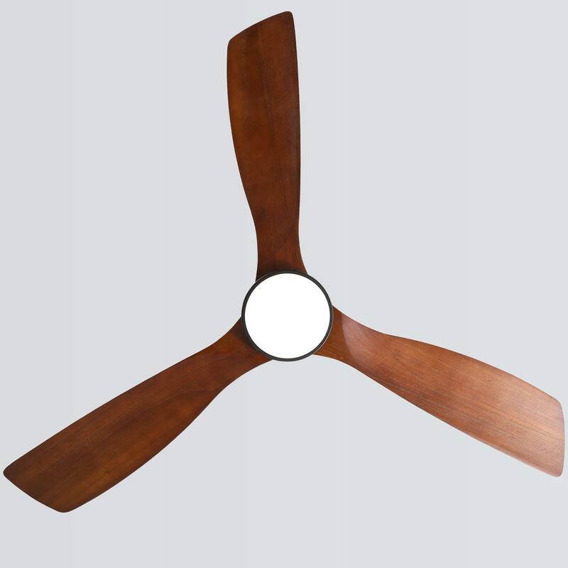 48" and 52" Integrated LED Ceiling Fan with Light and Remote, Reversible DC Motor