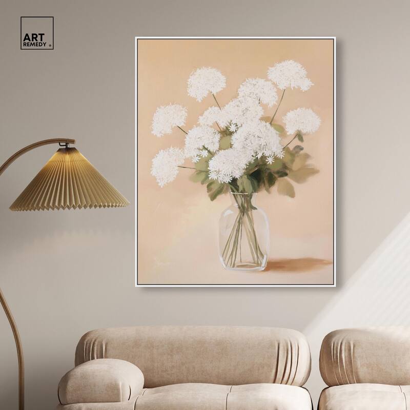 Lace in a Vase I Canvas by Art Remedy