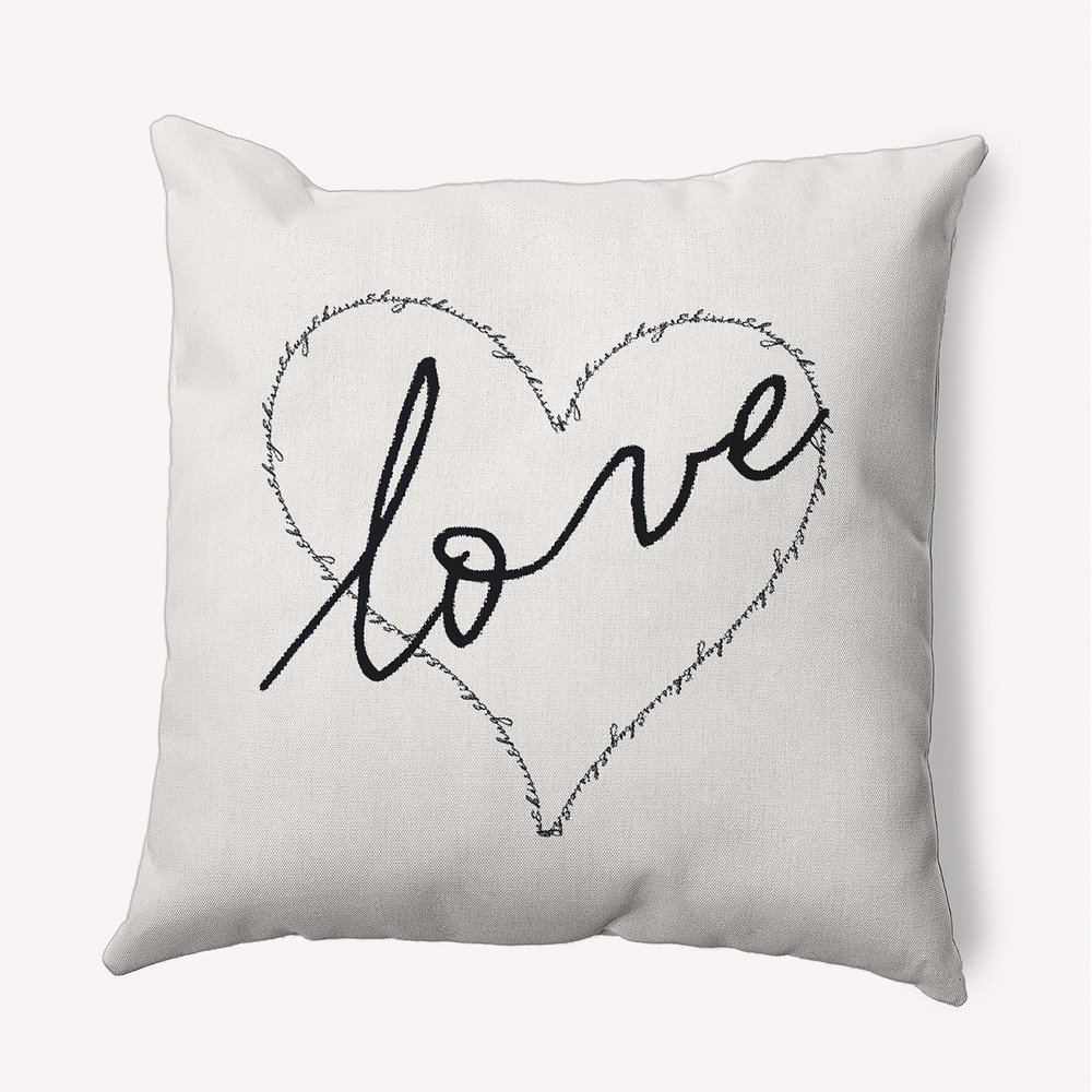Love with Hugs and Kisses Valentine's Day Decorative Indoor Pillow