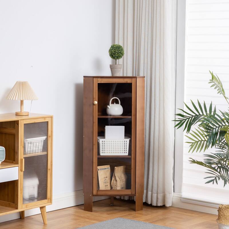 Wooden Cabinet with Doors and Shelves