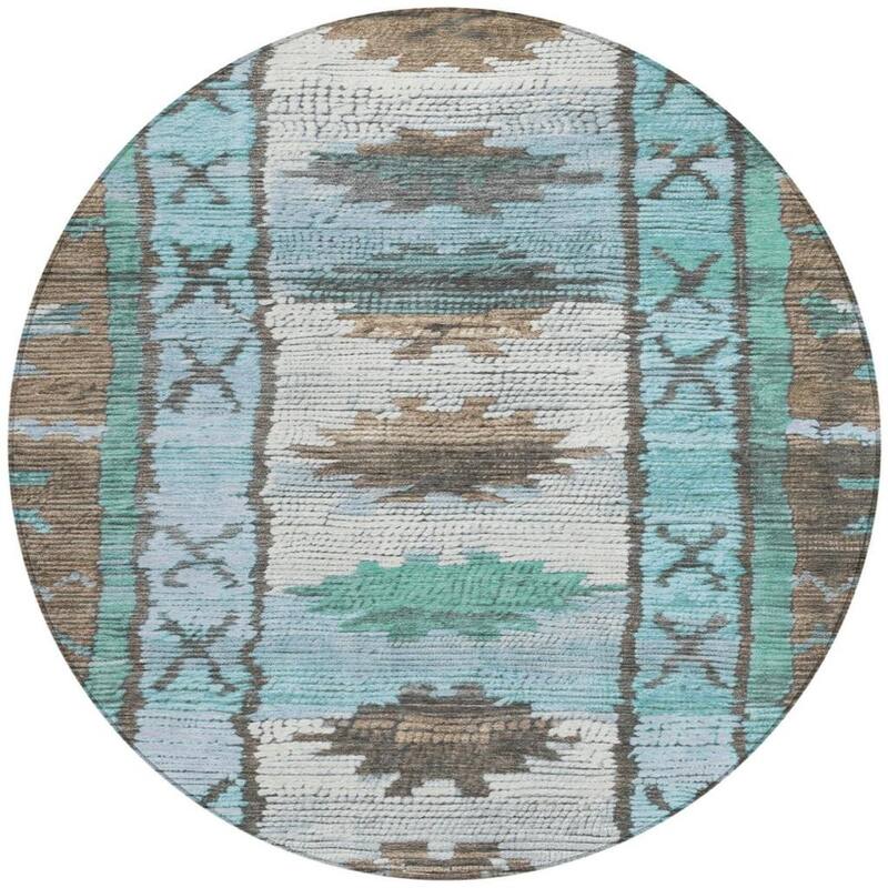 HomeRoots Tribal Transitional Rectangle Outdoor Rug